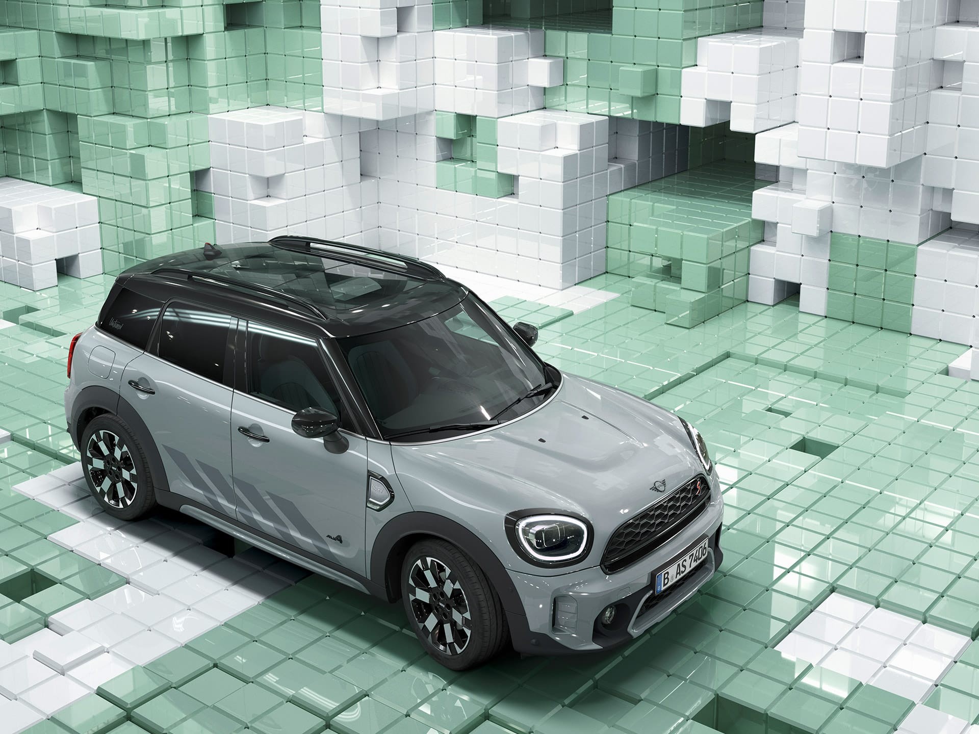 edice mini countryman untamed edition – šedá – pohled zepředu